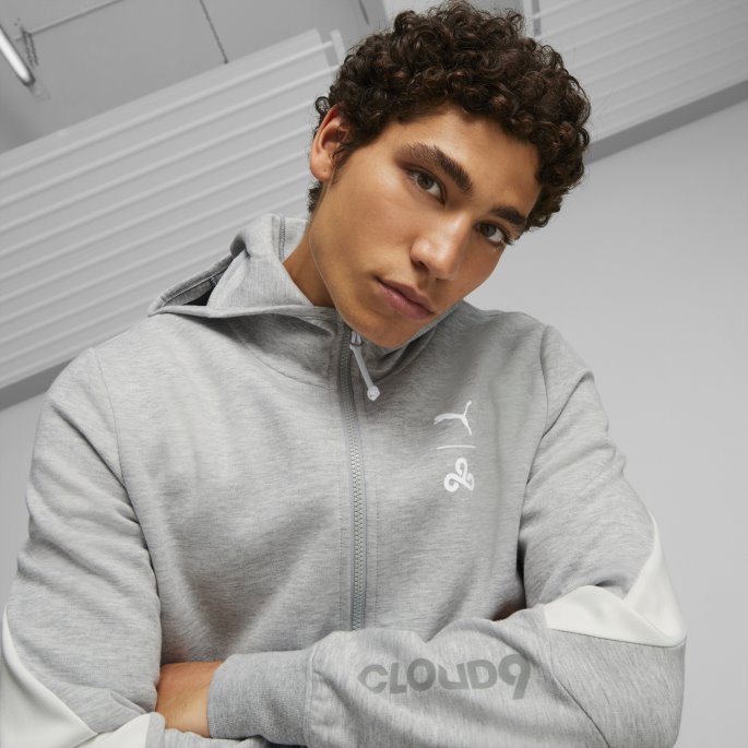 Cloud9 Esports E7 Hettejakke Herre Lys Grå Lyng Puma På Tilbud