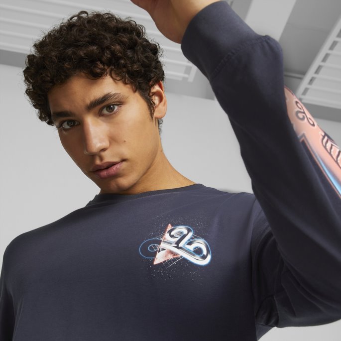 Puma På Tilbud Parisian Night Cloud9 Esports Langermet Skjorte For Menn