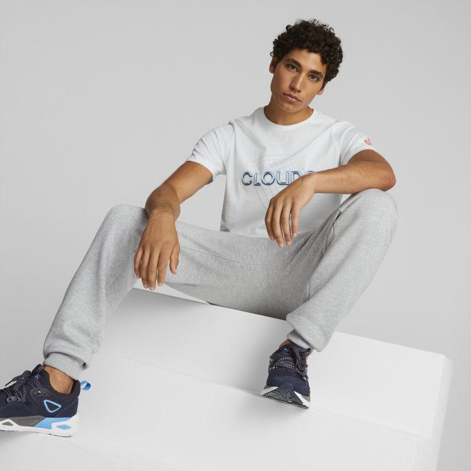 Puma På Salg Lyse Hvit Cloud9 Esports Big Logo Tee Menn