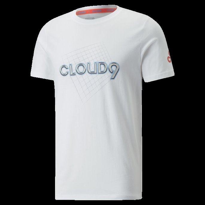 Puma På Salg Lyse Hvit Cloud9 Esports Big Logo Tee Menn