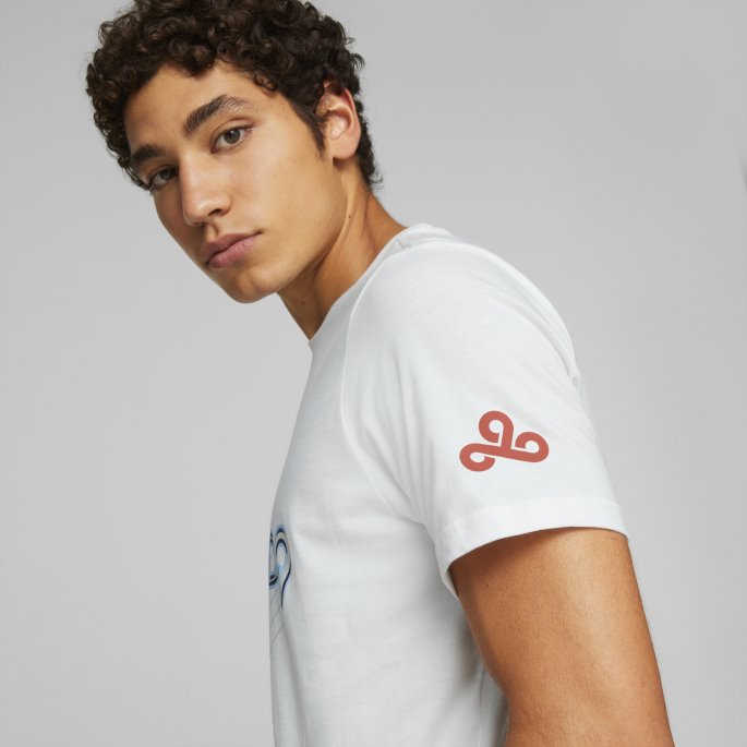Cloud9 Esports Store Logo-t-skjorte For Menn Puma På Salg Knallhvit