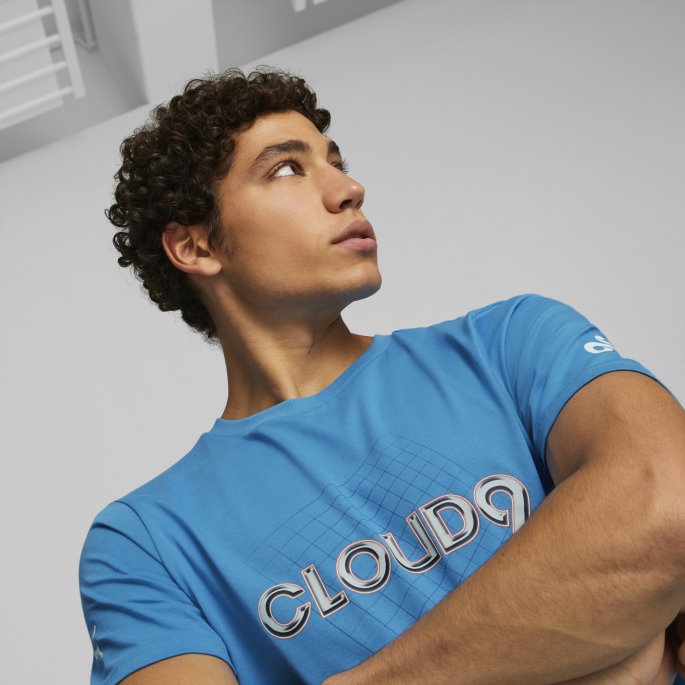 Bleu Azur Cloud9 Esports Store Logo-t-skjorte For Menn Puma På Salg