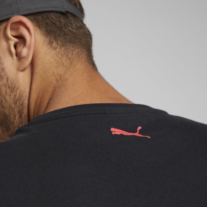 Puma På Tilbud Scuderia Ferrari Metal Energy Logo T-skjorte For Menn Svart