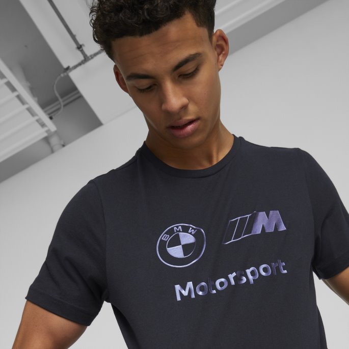 Svart Bmw M Motorsport Herre Metall Energi Logo T-skjorte Puma På Salg