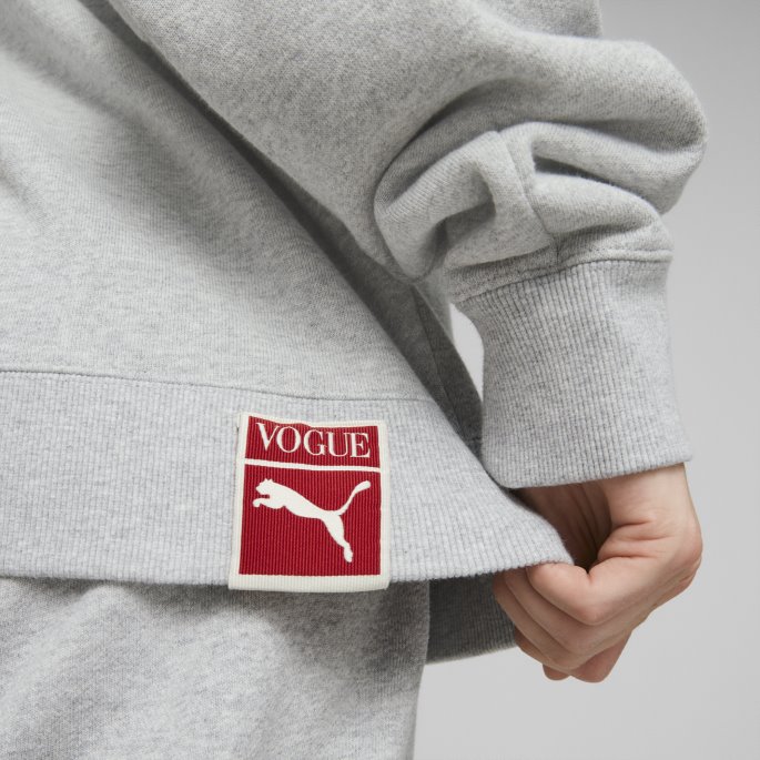 Puma På Tilbud X Vogue Dame Hettegenser Lys Grå Lyng