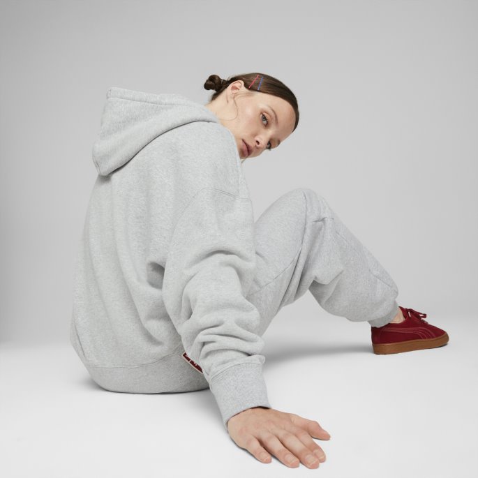 Puma På Tilbud X Vogue Dame Hettegenser Lys Grå Lyng