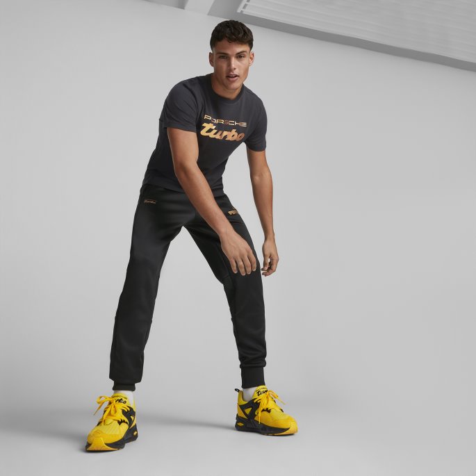 Porsche Legacy Herre Metall Energi Logo T-skjorte Svart Puma På Salg