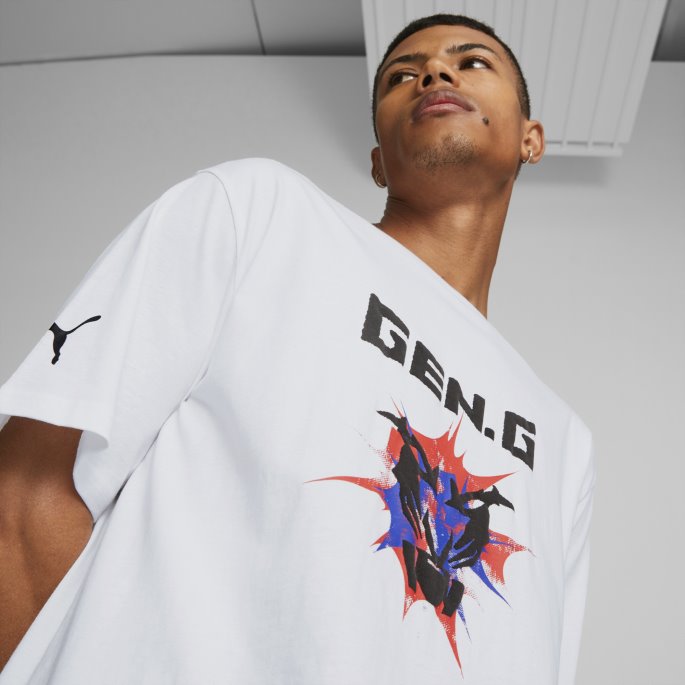 Puma På Salg Gen.g Grafisk Esports T-skjorte Hvit