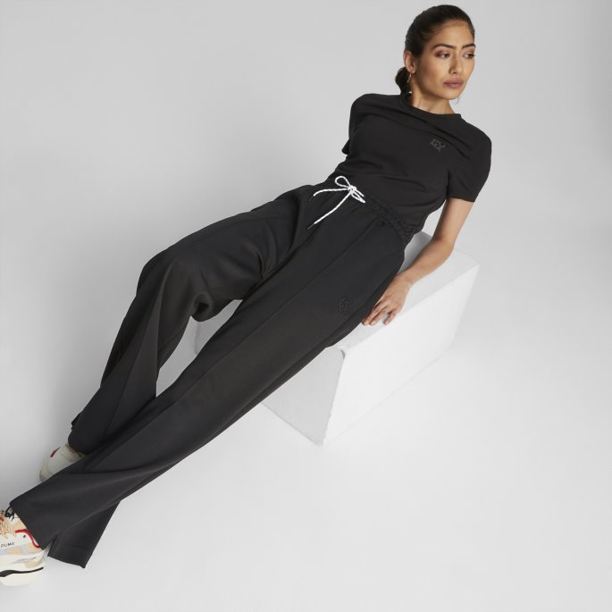 Black Infuse Wide Leg Bukser Kvinner Puma På Salg