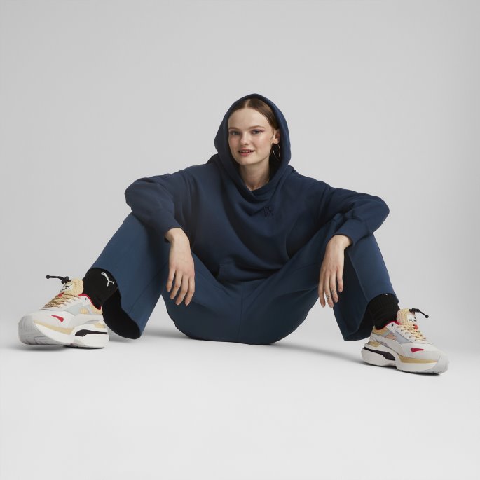 Puma På Tilbud Marineblå Infuse Damebukser Med Brede Ben