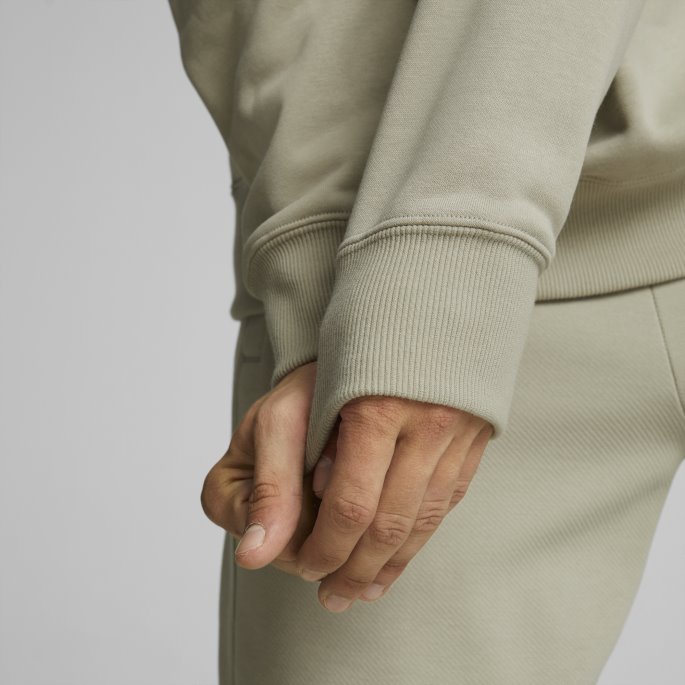 Puma På Tilbud Klassikere Avslappet Genser Med Rund Hals For Menn Pebble Grey