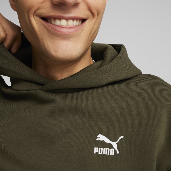 Dyp Oliven Klassikere Avslappet Hettegenser For Menn Puma På Salg