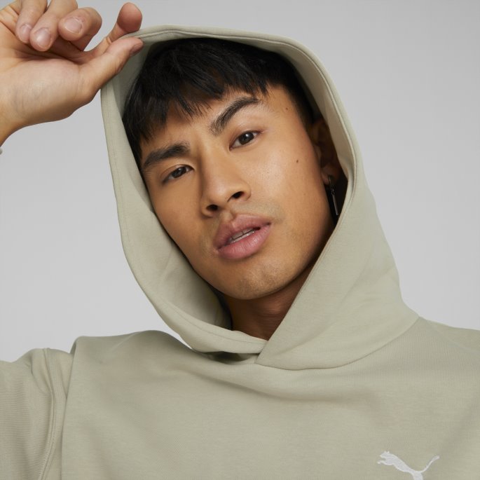 Pebble Grey Classics Avslappet Hettegenser Menn Puma På Tilbud