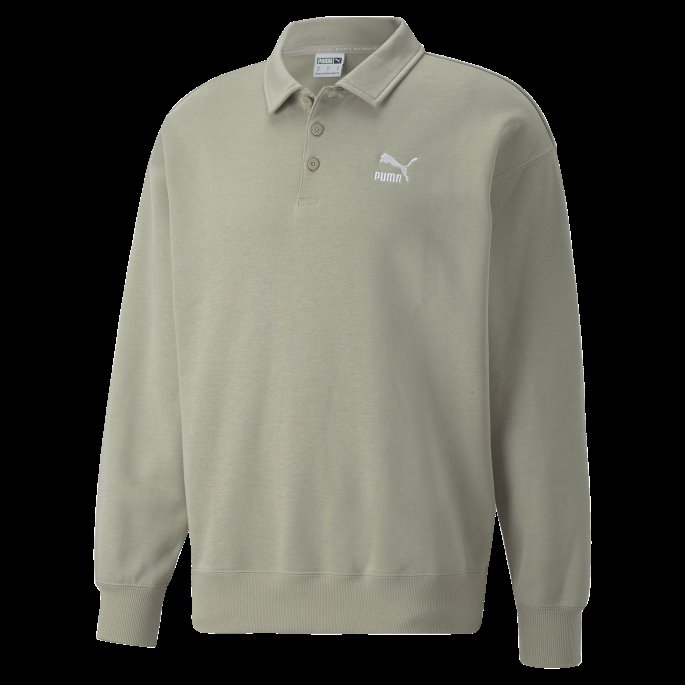 Pebble Grey Classics Polo Sweatshirt Menn Puma På Tilbud