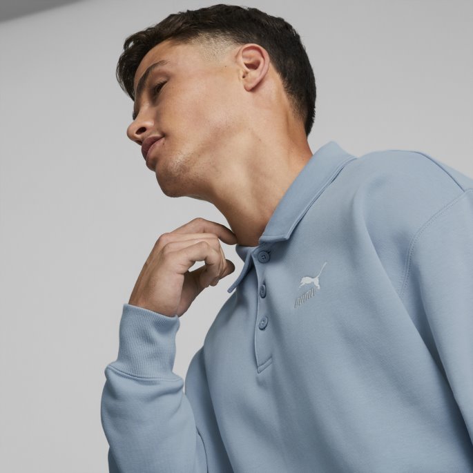 Puma På Tilbud Blue Wash Classics Polo Sweatshirt Herre
