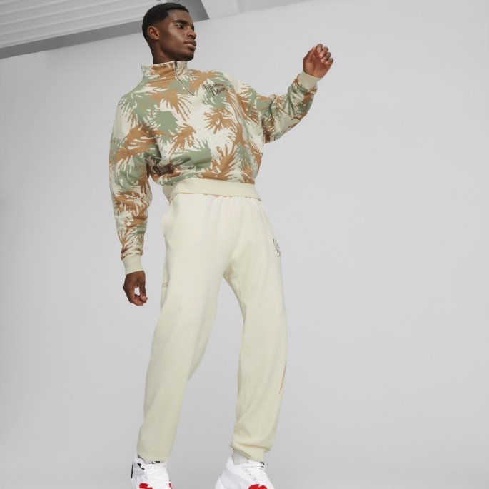 Puma På Tilbud Uberørte Barndomsdrømmer Menns Basketball Quarter Zip Sweatshirt