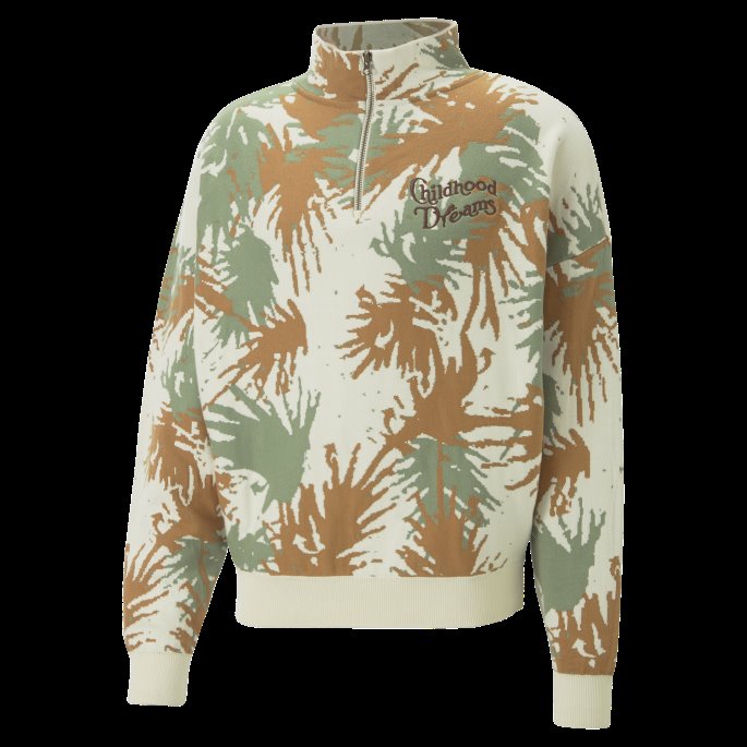 Puma På Tilbud Uberørte Barndomsdrømmer Menns Basketball Quarter Zip Sweatshirt