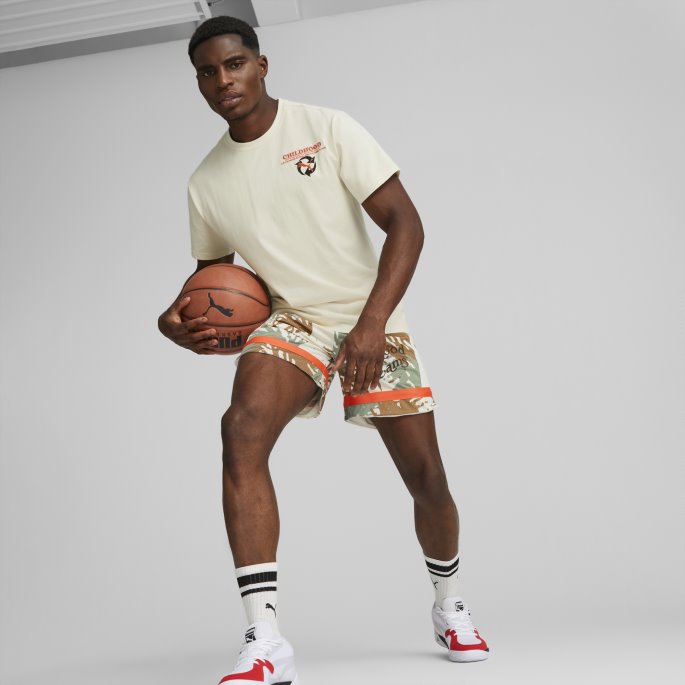 Puma På Tilbud X Barndomsdrømmer Basketballshorts Menn Lys Sand