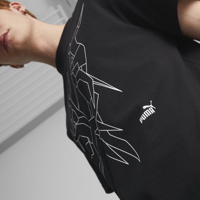 Puma På Tilbud Svart Players' Lounge Grafisk T-skjorte For Menn