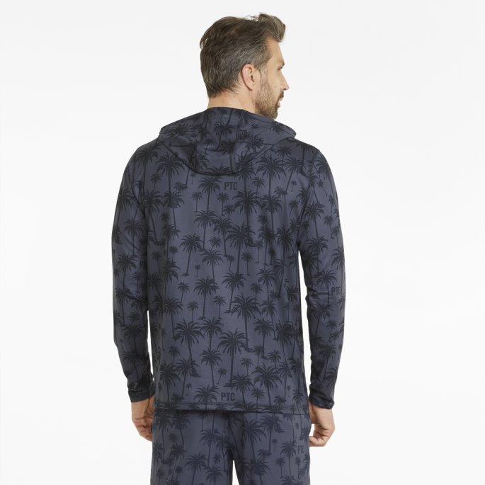 Marineblå Blazer Puma På Tilbud X Palm Tree Crew Lett Palm Golf Hettegenser Menn