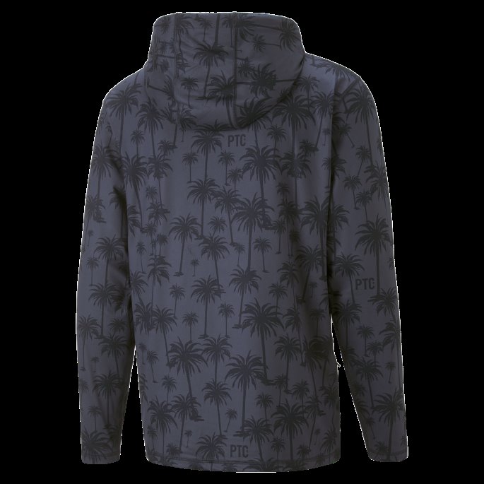 Puma På Tilbud X Palm Tree Crew Lett Palme Golf Hettegenser For Menn Marine Blazer