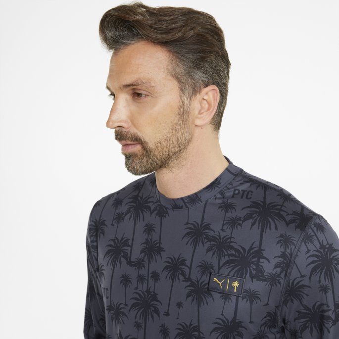Marineblå Blazer Puma På Tilbud X Palm Tree Crew Lett Golf Sweatshirt Herre Med Rund Hals