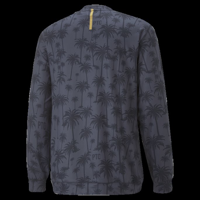 Marineblå Blazer Puma På Tilbud X Palm Tree Crew Lett Golf Sweatshirt Herre Med Rund Hals
