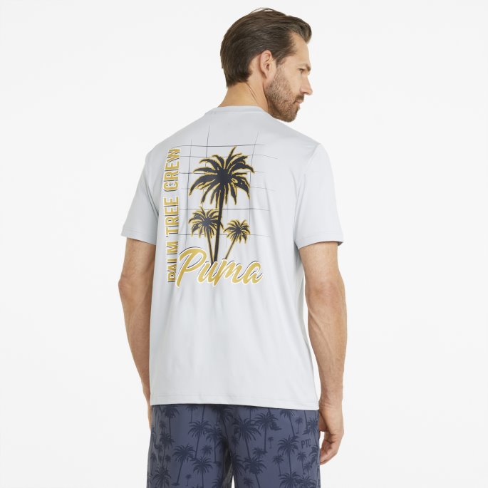 Puma På Tilbud X Palm Tree Crew Palm Golf Tee Menn Knallhvit