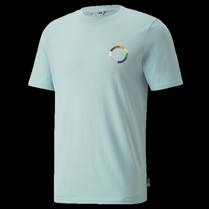 Light Aqua Pride Grafisk Herre-t-skjorte Puma På Salg