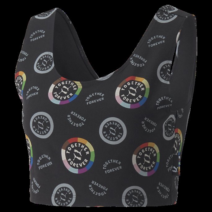 Svart Puma På Tilbud Pride Trykt Bralette For Kvinner