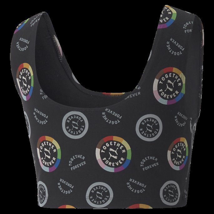 Svart Puma På Tilbud Pride Trykt Bralette For Kvinner