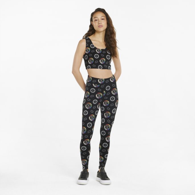 Puma På Tilbud Svart Pride Printed Dameleggings