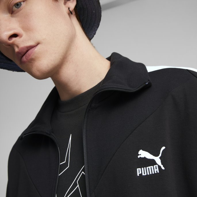Svart Puma På Tilbud Luxe Sport T7 Treningsjakke Herre