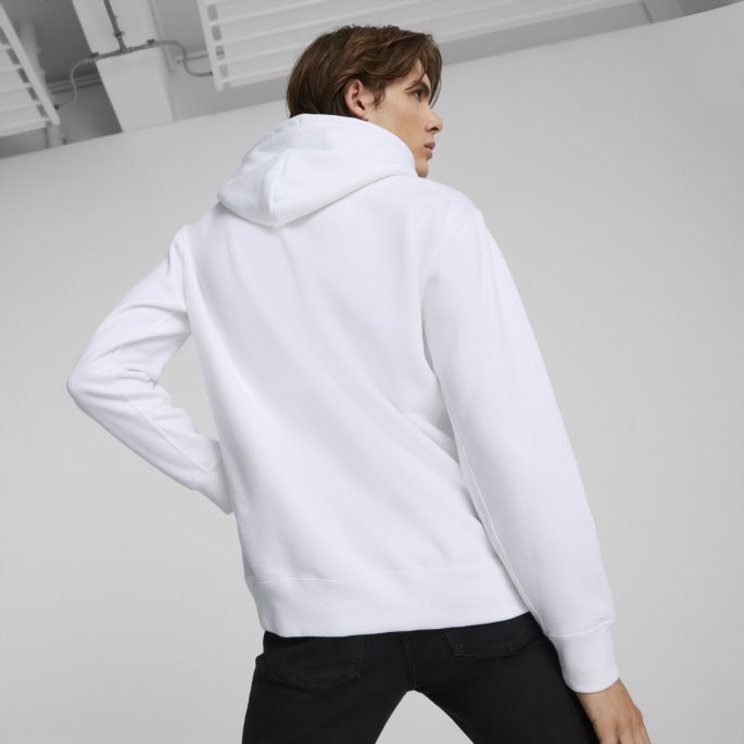 Hvit Puma På Tilbud Classics Metallic Hettegenser For Menn