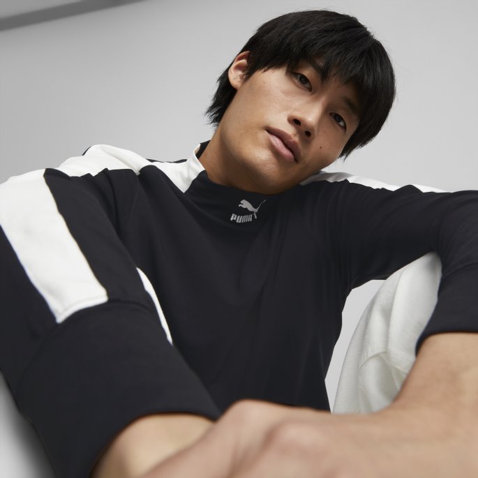 Puma På Salg T7 Mock Neck Tee Menn Svart