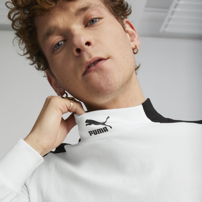 T7 Mock Neck Tee Menn Hvit Puma På Salg