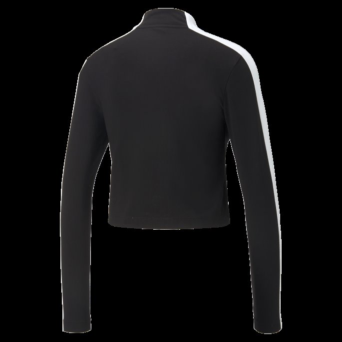 Puma På Tilbud T7 Cropped Slim Langermet Tee Kvinner Svart