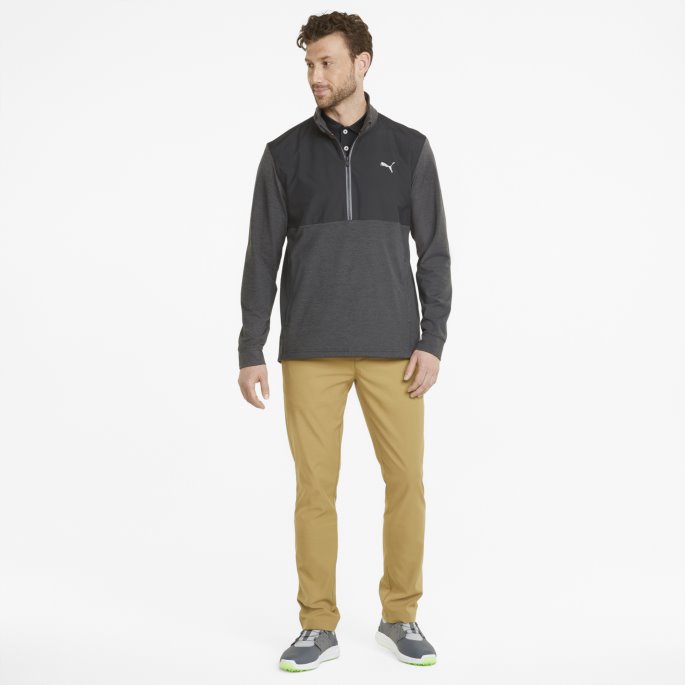 Puma På Tilbud Skyspunnet Wrmlbl Golfjakke Med Kvart Glidelås Herre Sort