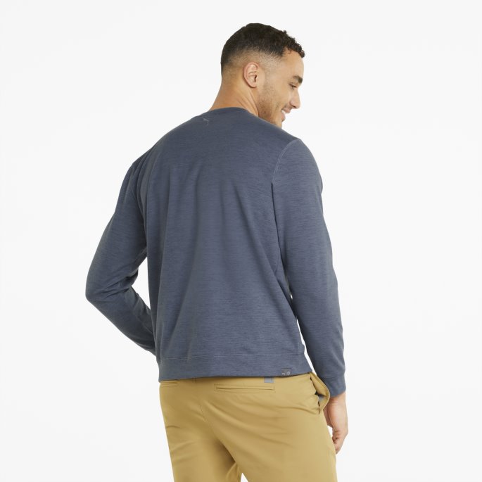 Cloudspun H8 Crew Neck Golf Sweatshirt Herre Kveld Himmel Lyng Puma På Tilbud