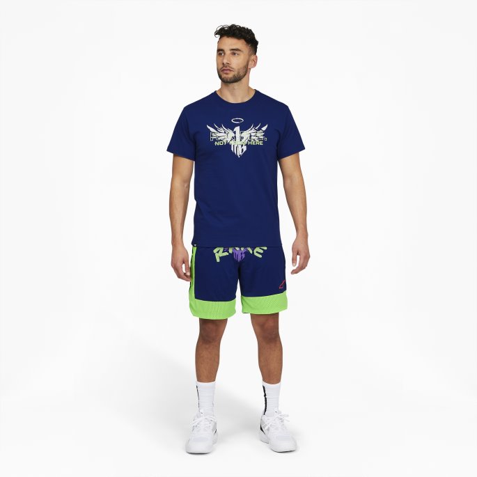 Sjeldne Basketballshorts For Menn Elektro Blågrønn Gekko Puma På Salg