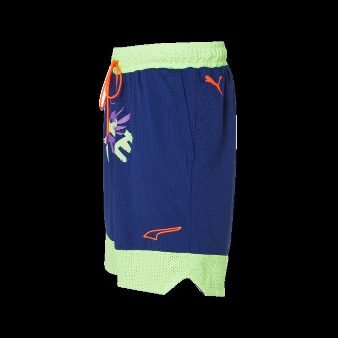 Sjeldne Basketballshorts For Menn Elektro Blågrønn Gekko Puma På Salg