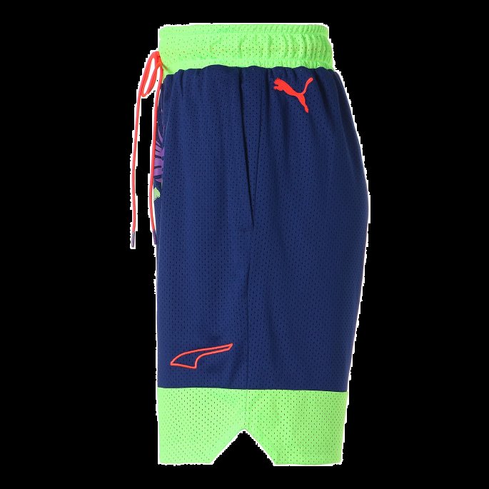 Elektro Blågrønn Gekko Puma På Salg Sjeldne Basketballshorts For Menn