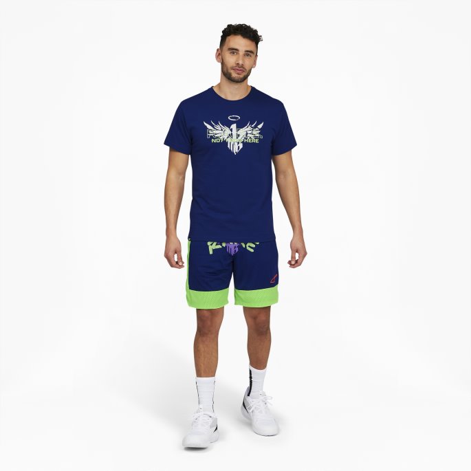 Sjelden Herre Basketball Grafisk T-skjorte Puma På Salg Elektro Blå