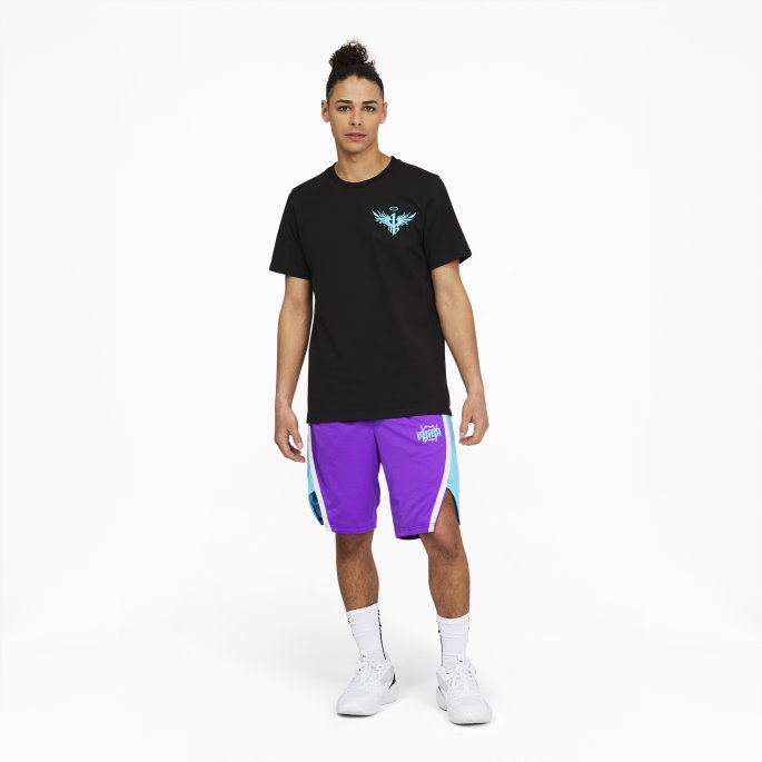 One Of One Curl Shorts Lilla Glimmer Puma På Salg