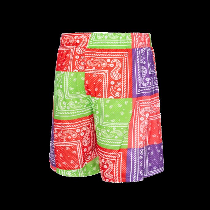 Hvit Puma På Salg Lamelo Paisley Trykt Basketball Shorts Menn