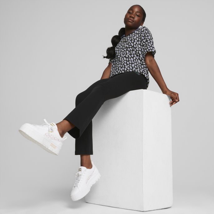 Black-aop Puma På Tilbud Klassiske 90-talls Prep Poloskjorte Store Barn