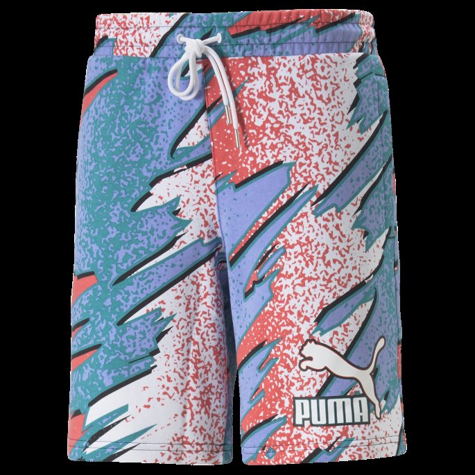 Hvit-aop Puma På Salg Fandom Printed Shorts Menn