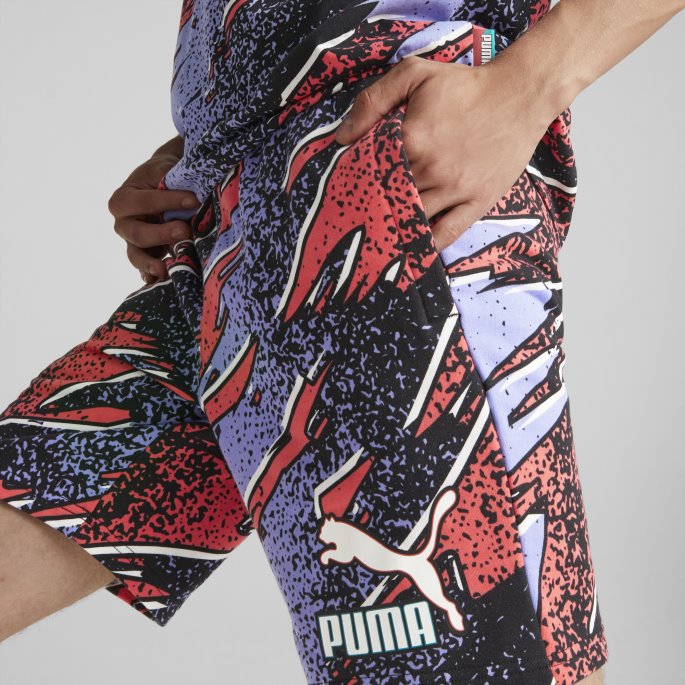 Lavendar Pop-aop Puma På Tilbud Fandom-trykte Herreshorts