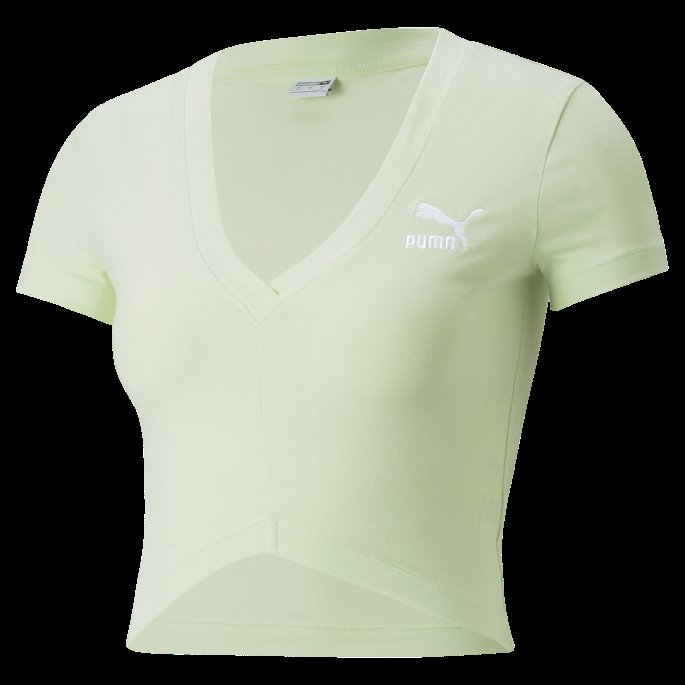 Pistachio Classics Cropped Slim Tee Kvinner Puma På Tilbud