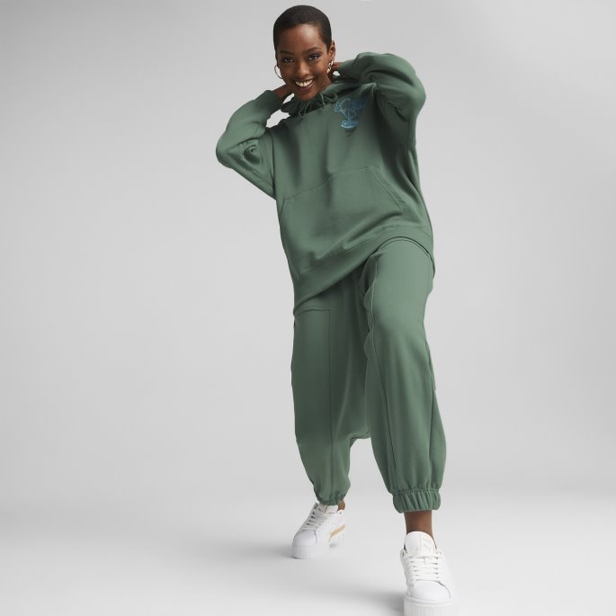 Dyp Skog Puma På Salg I Sentrum Oversized Hettegenser For Kvinner